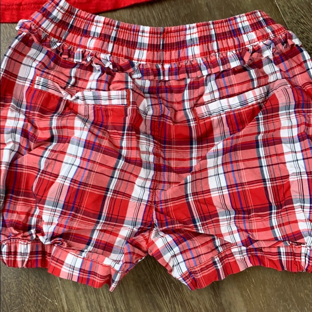 SET: Patriotic Flag Tee and Plaid Shorts - Picture 4 of 8